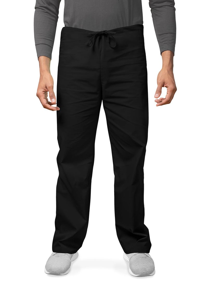 Adar Uniforms Adar Durable Unisex Scrubs Set - Classic V-Neck Scrub Top & Drawstring Scrub Pants For Men & Women - 701 - Black - L - Image 4